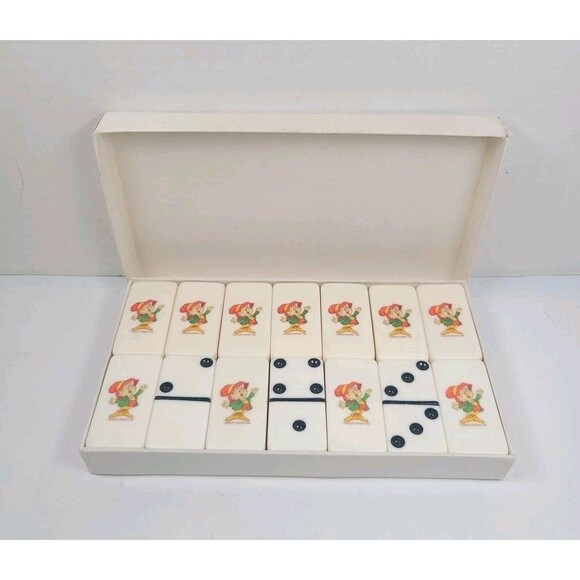 Vintage 1983 Keebler Elf Elves Dominoes Standard Marblelike No.616 Puremco Co. - Picture 1 of 5